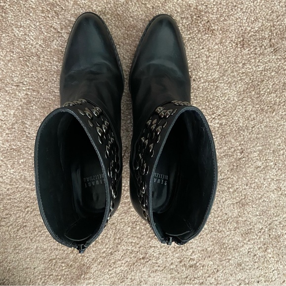 Stuart Weitzman City Slicker Studded Leather Ankle Boots size 7.5, 3” MSRP $395 - Picture 8 of 15